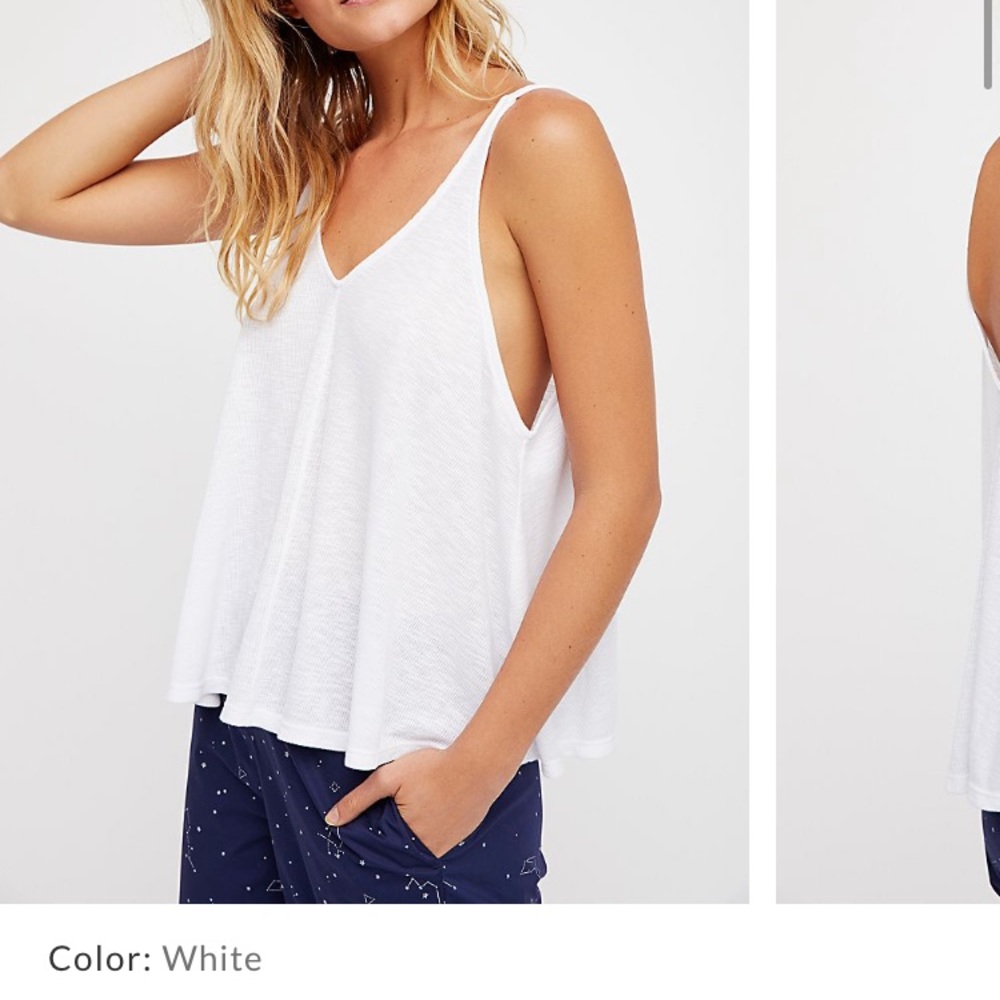 Free People Dani Tank in white